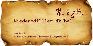 Niedermüller Ábel névjegykártya