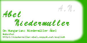 abel niedermuller business card